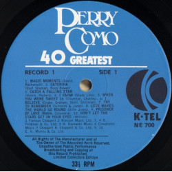 Perry Como – 40 Greatest 2LP