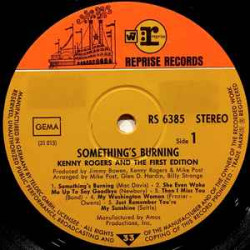 Kenny Rogers And The First Edition ‎– Something's Burning