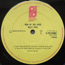 Billy Paul ‎– War Of The Gods