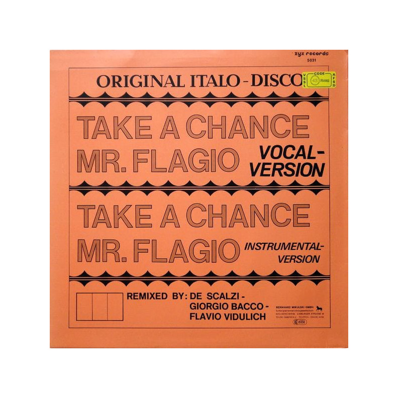 Mr. Flagio ‎– Take A Chance 12''