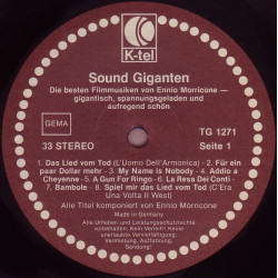 Ennio Morricone ‎– Sound Giganten