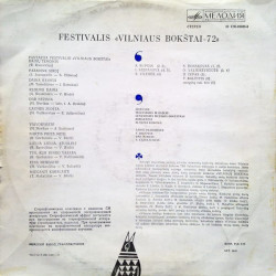 Various ‎– Festivalis "Vilniaus Bokštai-72"