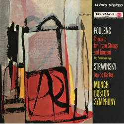 Poulenc, Stravinsky - Boston Symphony, Munch, Zamkochian ‎– Concerto In G Minor For Organ, Strings And Timpani / Jeu Des Cartes