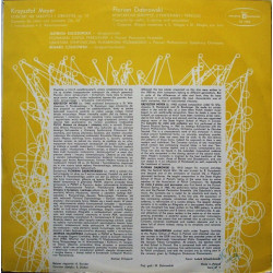 Krzysztof Meyer, Florian Dąbrowski ‎– Concerto For Violin And Orchestra, Op. 12 / Concerto For Violin, 2 Pianos And Percussion