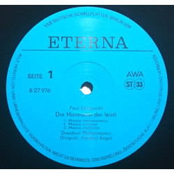 Paul Hindemith / Herbert Kegel, Dresdner Philharmonie ‎– Die Harmonie Der Welt / Pittsburgh Symphony
