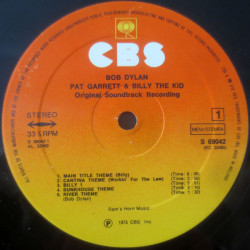 Bob Dylan ‎– Pat Garrett & Billy The Kid - Original Soundtrack Recording