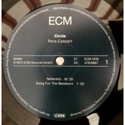 Anthony Braxton, Chick Corea, David Holland, Barry Altschul - Circle  ‎– Paris - Concert 2LP