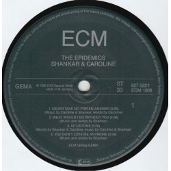 The Epidemics : Shankar / Caroline ‎– The Epidemics
