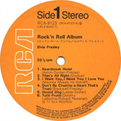 Elvis Presley ‎– Rock'n Roll Album