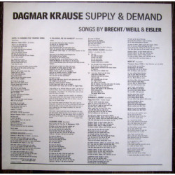 Dagmar Krause ‎– Supply & Demand - Songs By Brecht/Weill & Eisler