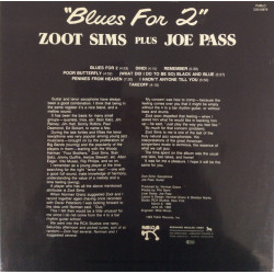 Zoot Sims Plus Joe Pass ‎– Blues For 2