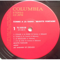 Brigitte Fontaine ー Avec Art Ensemble Of Chicago ‎– Comme À La Radio