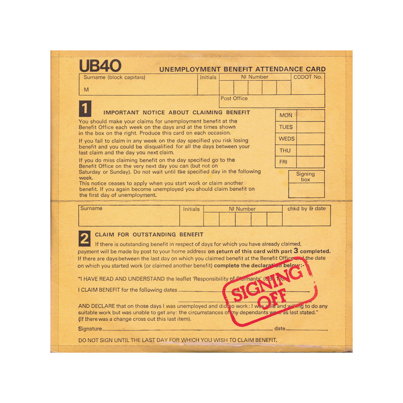 UB40 – Signing Off 2LP - Coloured