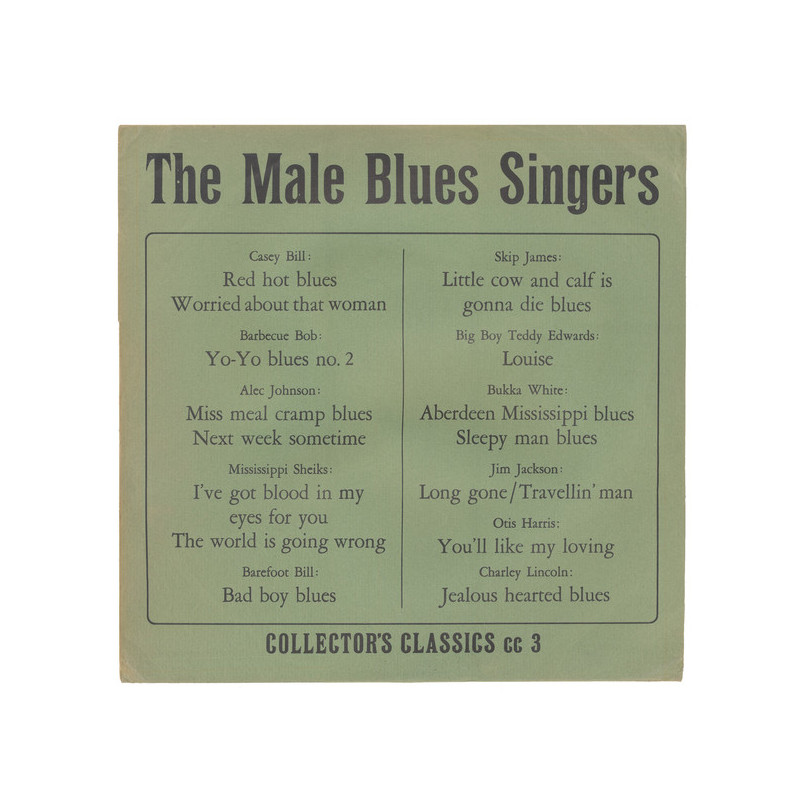Various ‎– The Male Blues Singers Vol. 1