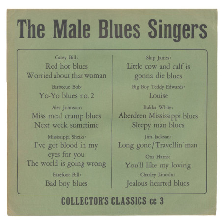 Various ‎– The Male Blues Singers Vol. 1