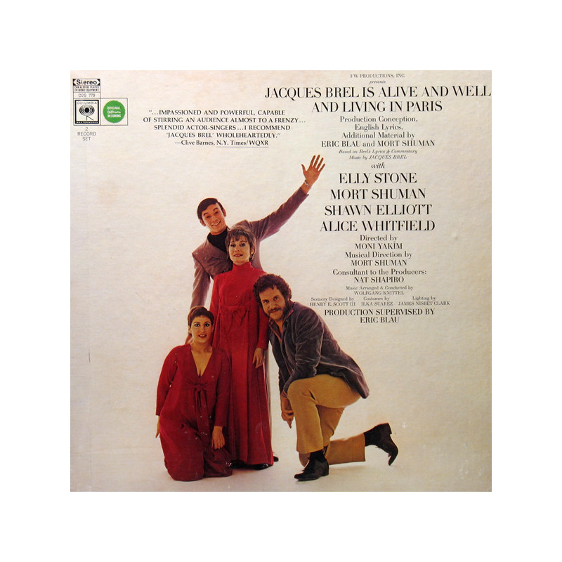Eric Blau And Mort Shuman – Jacques Brel Is Alive And Well And Living In Paris 2LP BOX Eric Blau And Mort Shuman – Jacques Brel Is Alive And Well And Living In Paris 2LP BOX