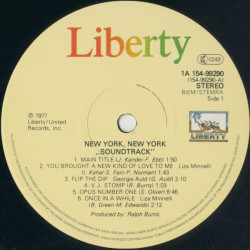 Various – New York, New York (Original Motion Picture Score)  2LP