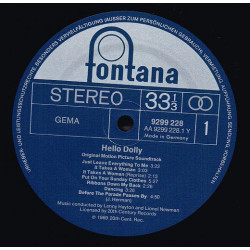 Various – Hello Dolly! (Original Motion Picture Soundtrack Album)