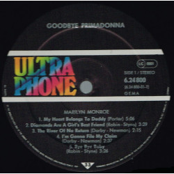 Marilyn Monroe ‎– Goodbye Primadonna
