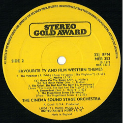 The Cinema Sound Stage Orchestra – Favourite TV And Film Western Themes