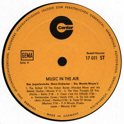 Die Monte Negro's ‎– Music In The Air
