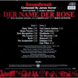 James Horner ‎– Der Name Der Rose Soundtrack