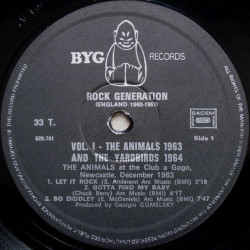 The Animals + The Yardbirds – Rock Generation Volume 1 - The Animals 1963 + The Yardbirds 1964