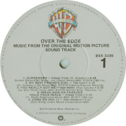 Various ‎– Over The Edge (Original Sound Track)
