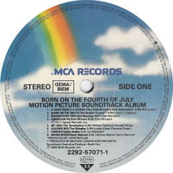 Various – Born On The Fourth Of July - Motion Picture Soundtrack Album
