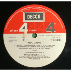 Miklos Rozsa Conducting The Royal Philharmonic Orchestra ‎– Quo Vadis