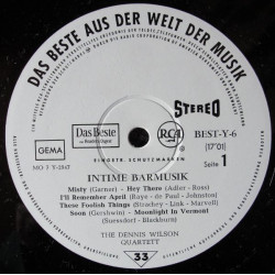 The Dennis Wilson Quartett – Intime Barmusik