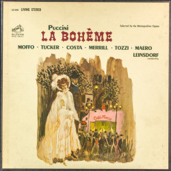 Puccini - Moffo, Tucker, Costa, Merrill, Tozzi, Maero, Erich Leinsdorf – La Bohème 2LP Box