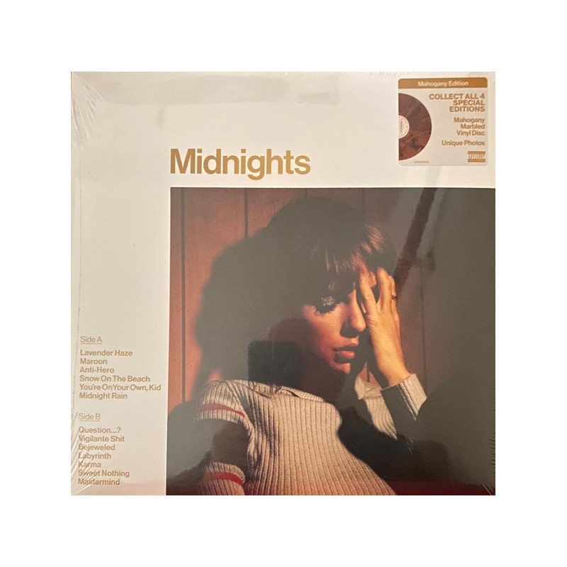 Taylor Swift – Midnights - Coloured Mahogany Marbled Vinyl Taylor Swift – Midnights - Coloured Mahogany Marbled Vinyl