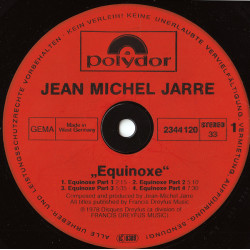 Jean Michel Jarre ‎– Equinoxe