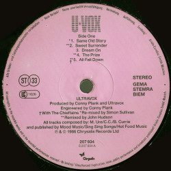 Ultravox ‎– U-Vox