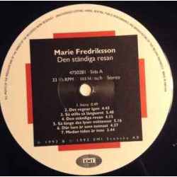 Marie Fredriksson ‎– Den Ständiga Resan - Roxette