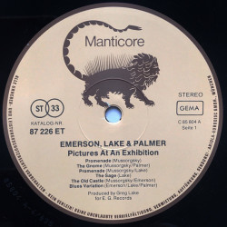 Emerson Lake & Palmer ‎– Pictures At An Exhibition