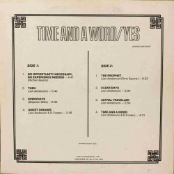 Yes – Time And A Word