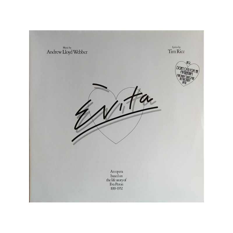 Andrew Lloyd Webber, Tim Rice – Evita 2LP Andrew Lloyd Webber, Tim Rice – Evita 2LP