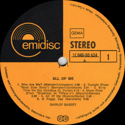 Shirley Bassey – All Of Me