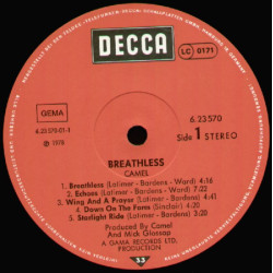 Camel ‎– Breathless