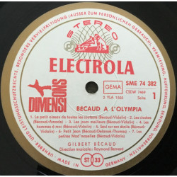 Gilbert Bécaud ‎– Bécaud À L'Olympia