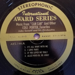 John Senati And His Orchestra ‎– Music From "Can Can" And Other Cole Porter Favorites