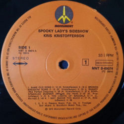 Kris Kristofferson – Spooky Lady's Sideshow
