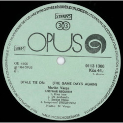Marian Varga ‎– Stále Tie Dni • The Same Days Again