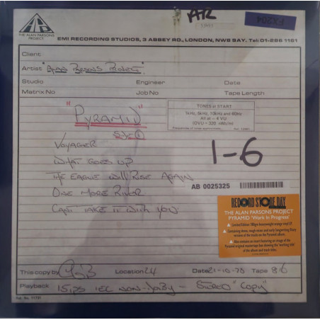The Alan Parsons Project ‎– Pyramid “Work In Progress” RSD 2024 Coloured