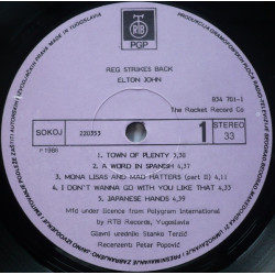 Elton John ‎– Reg Strikes Back