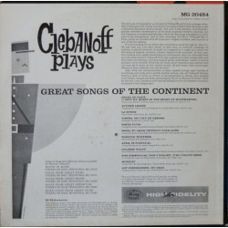 The Clebanoff Strings And Orchestra – Clebanoff Plays Great Songs Of The Continent