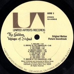 Miklos Rozsa, The Rome Symphony Orchestra – The Golden Voyage Of Sinbad: Original Motion Picture Soundtrack