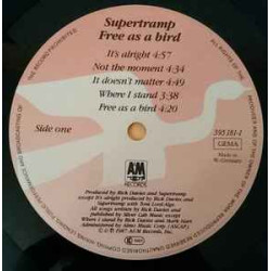 Supertramp ‎– Free As A Bird